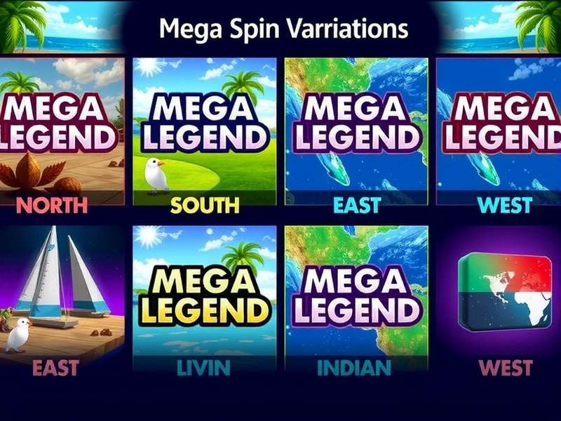 Mega Spin Legend - Regional content variations across India Mega Spin Legend regional variations showing North, South, East, and West Indian themes